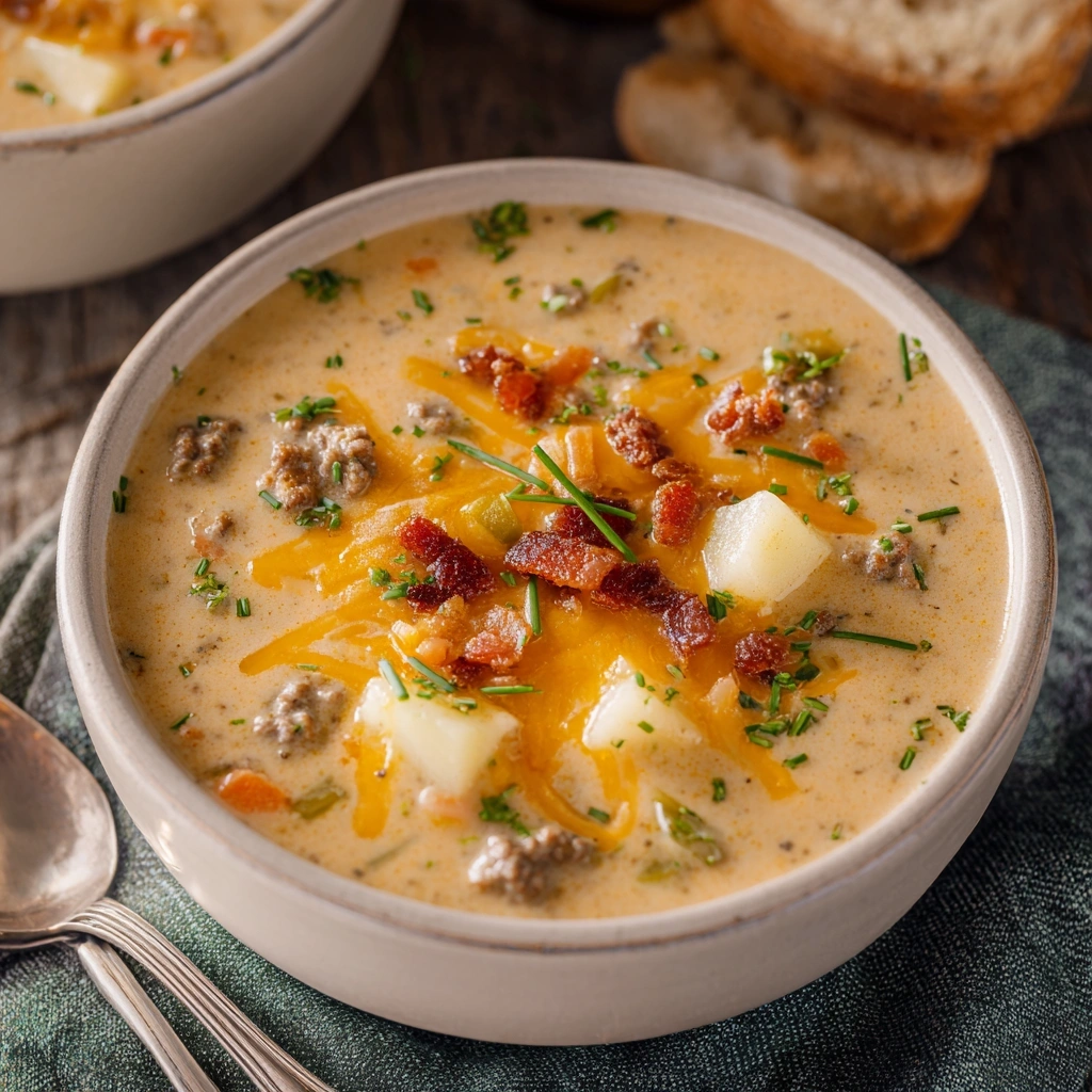 Hearty Cheeseburger Soup: Creamy, Savory Comfort