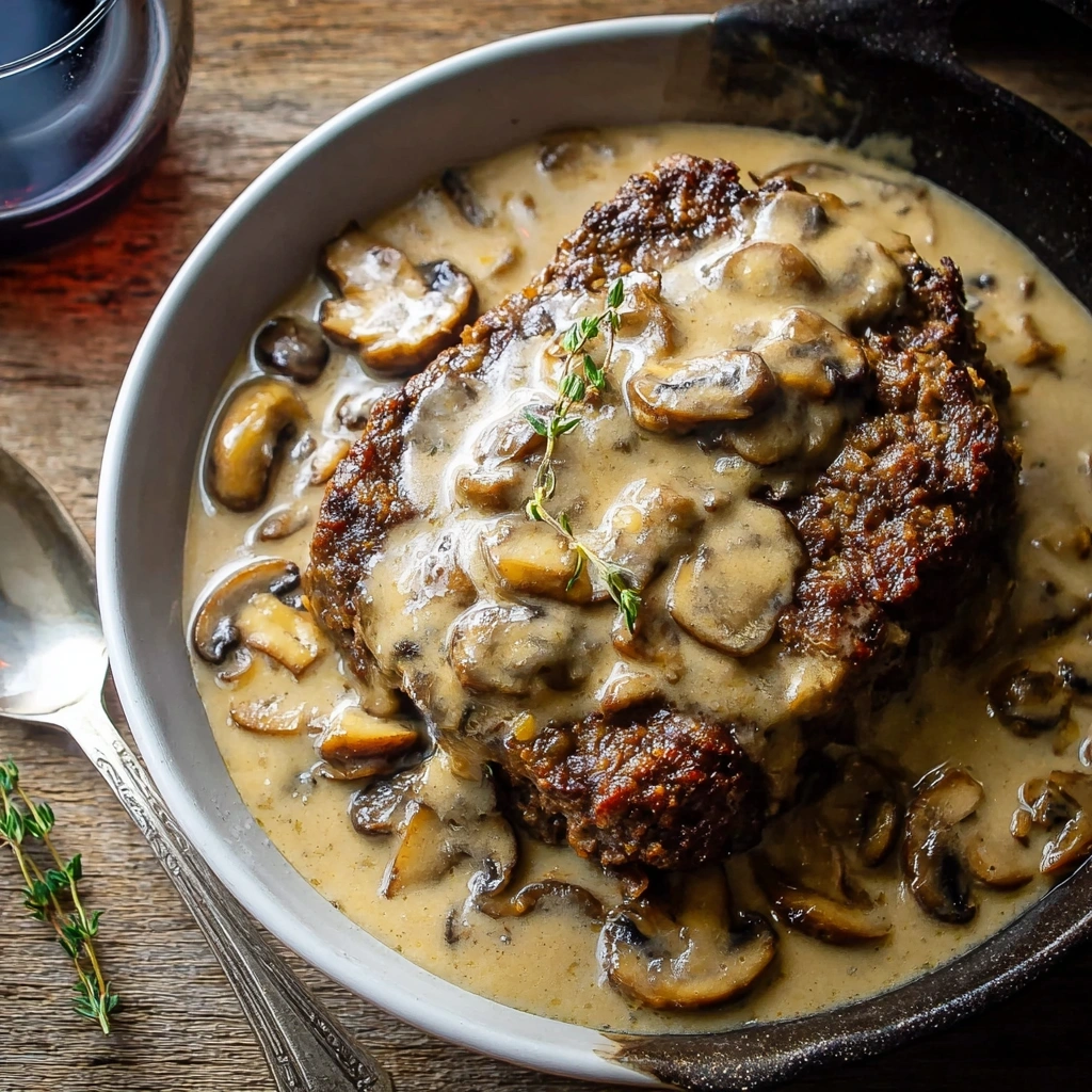 Homestyle Savory Meatloaf with Mushroom Gravy