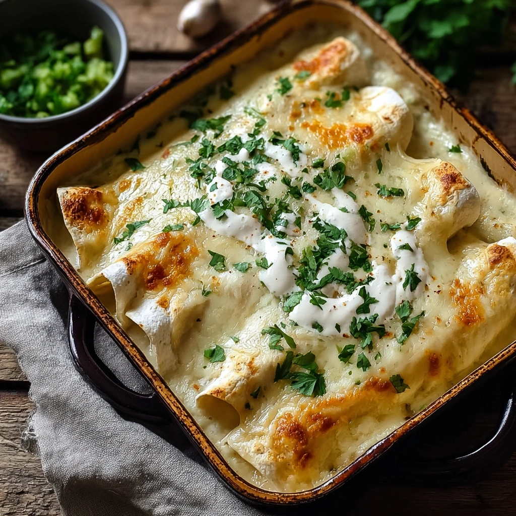 Creamy White Chicken Enchiladas: A Family Favorite