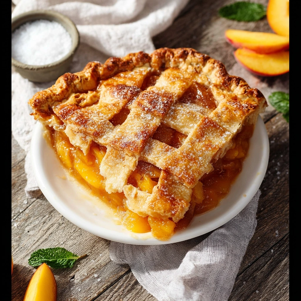 Rustic Peach Pie with a Secret Ingredient: A Summer Delight