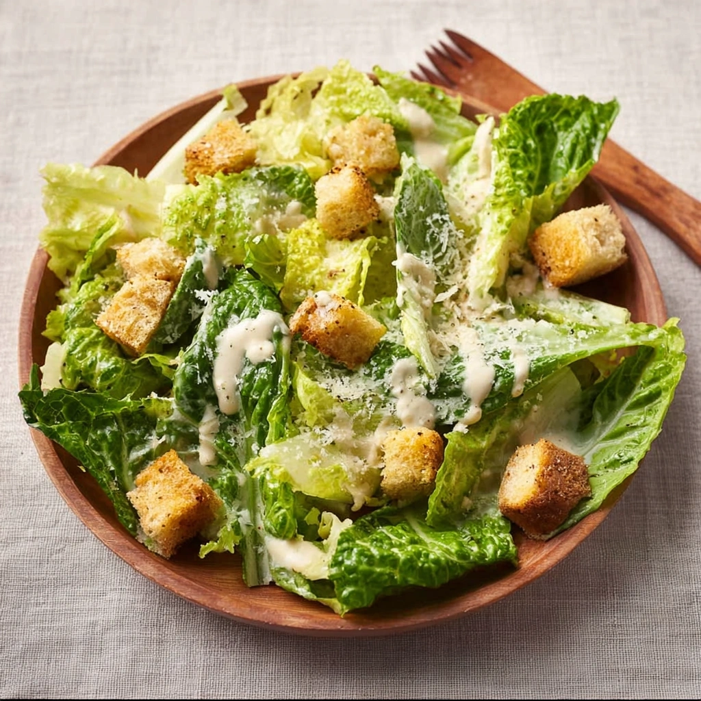 Crisp Classic Caesar Salad with Tangy Dressing