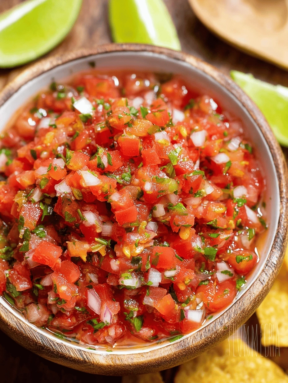 Fresh Garden Homemade Salsa Recipe with Tangy Lime
