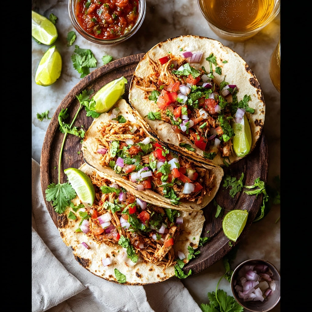 Pulled Chicken Tacos: Juicy, Zesty, & So Simple