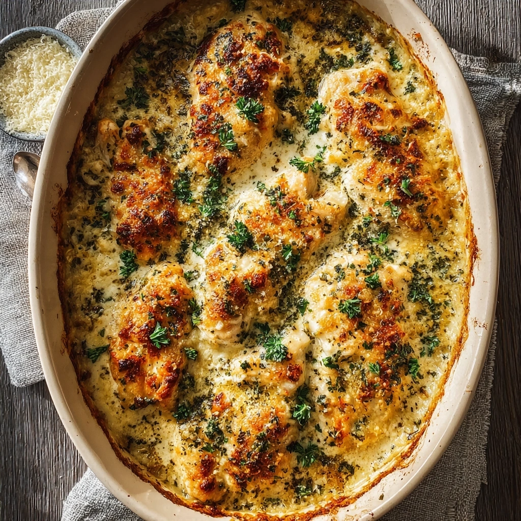 Hearty Garlic Parmesan Chicken Bake for Easy Dinners