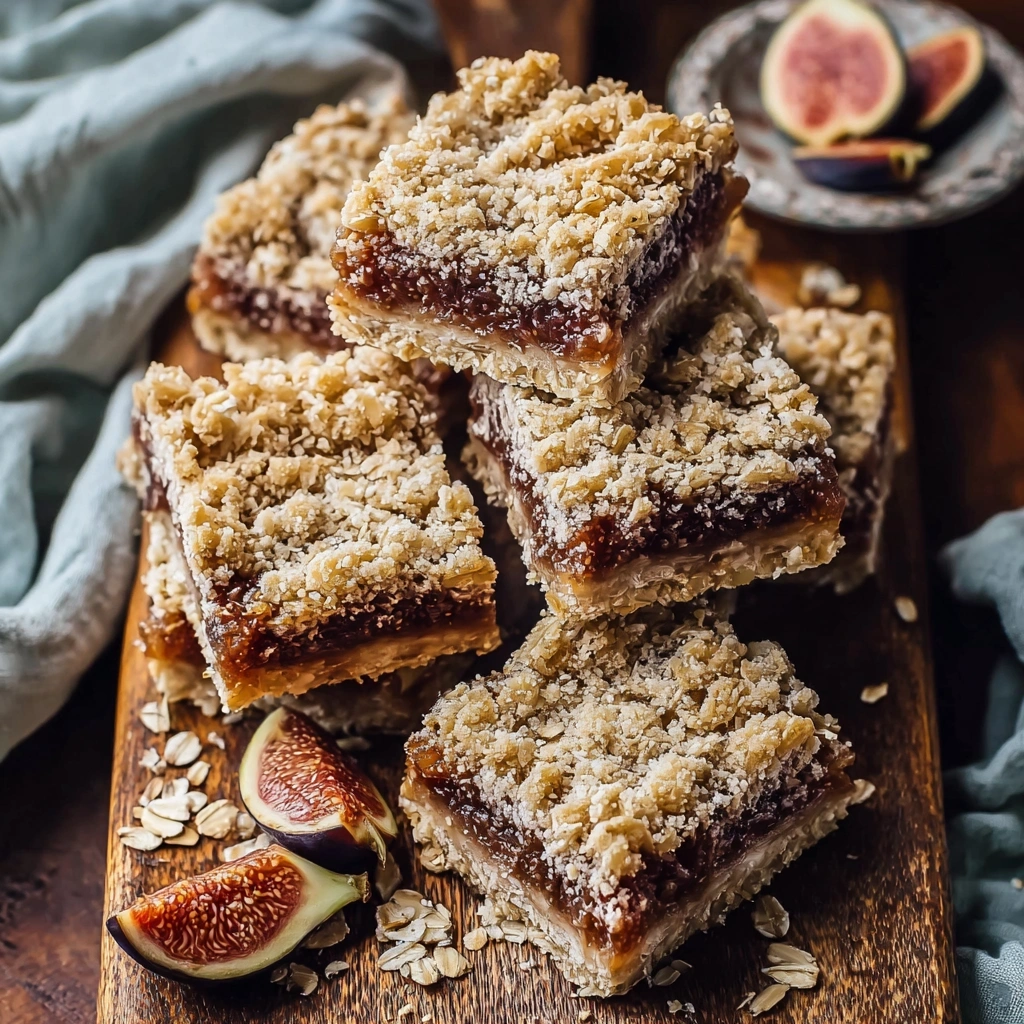 Rustic Homemade Fig Bars Oatmeal for a Sweet Snack