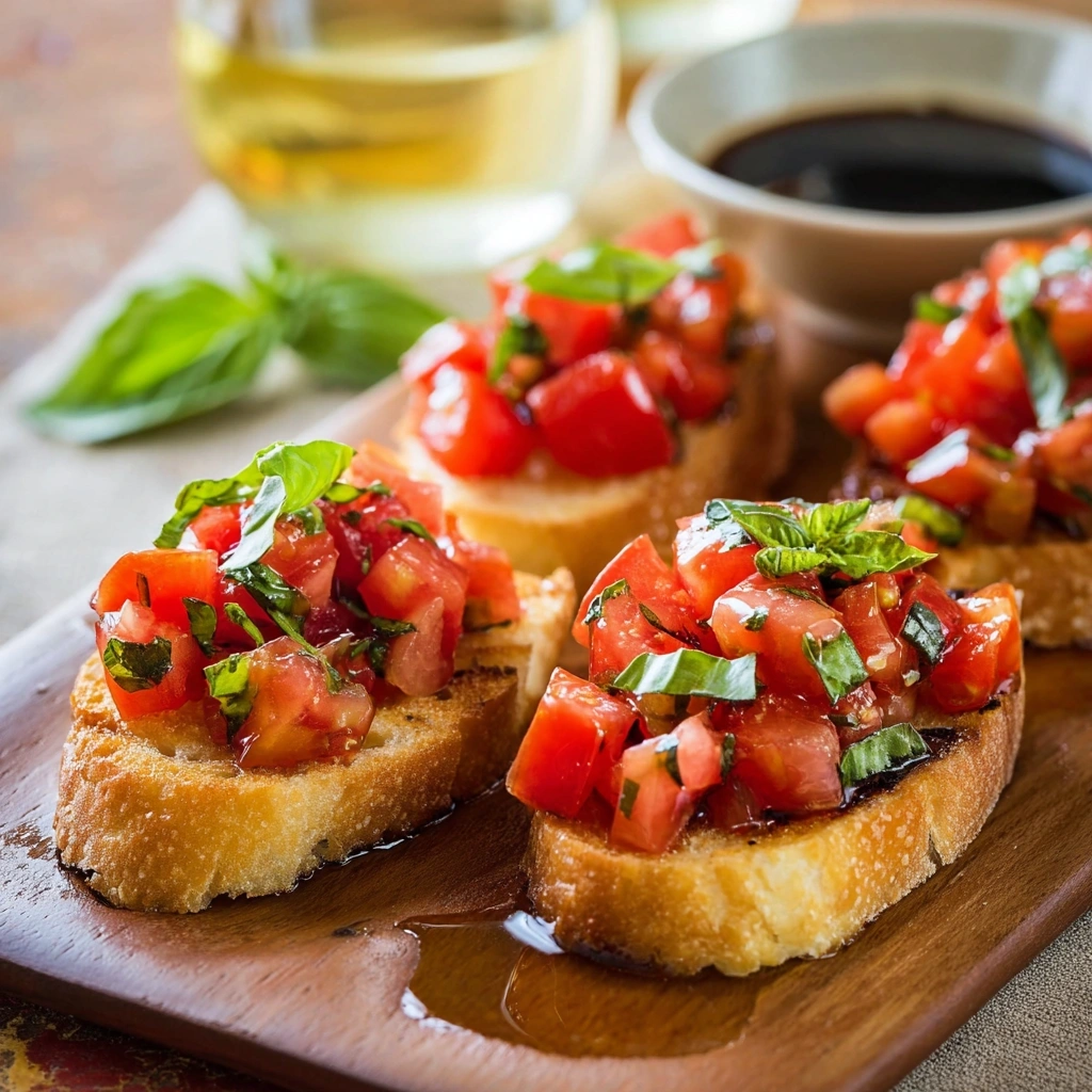 Rustic Italian Bruschetta: Fresh Tomato & Basil Bites