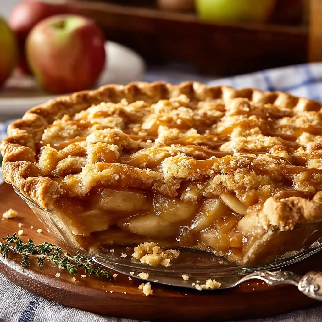 Rustic Caramel Apple Pie: A Sweet Autumn Slice