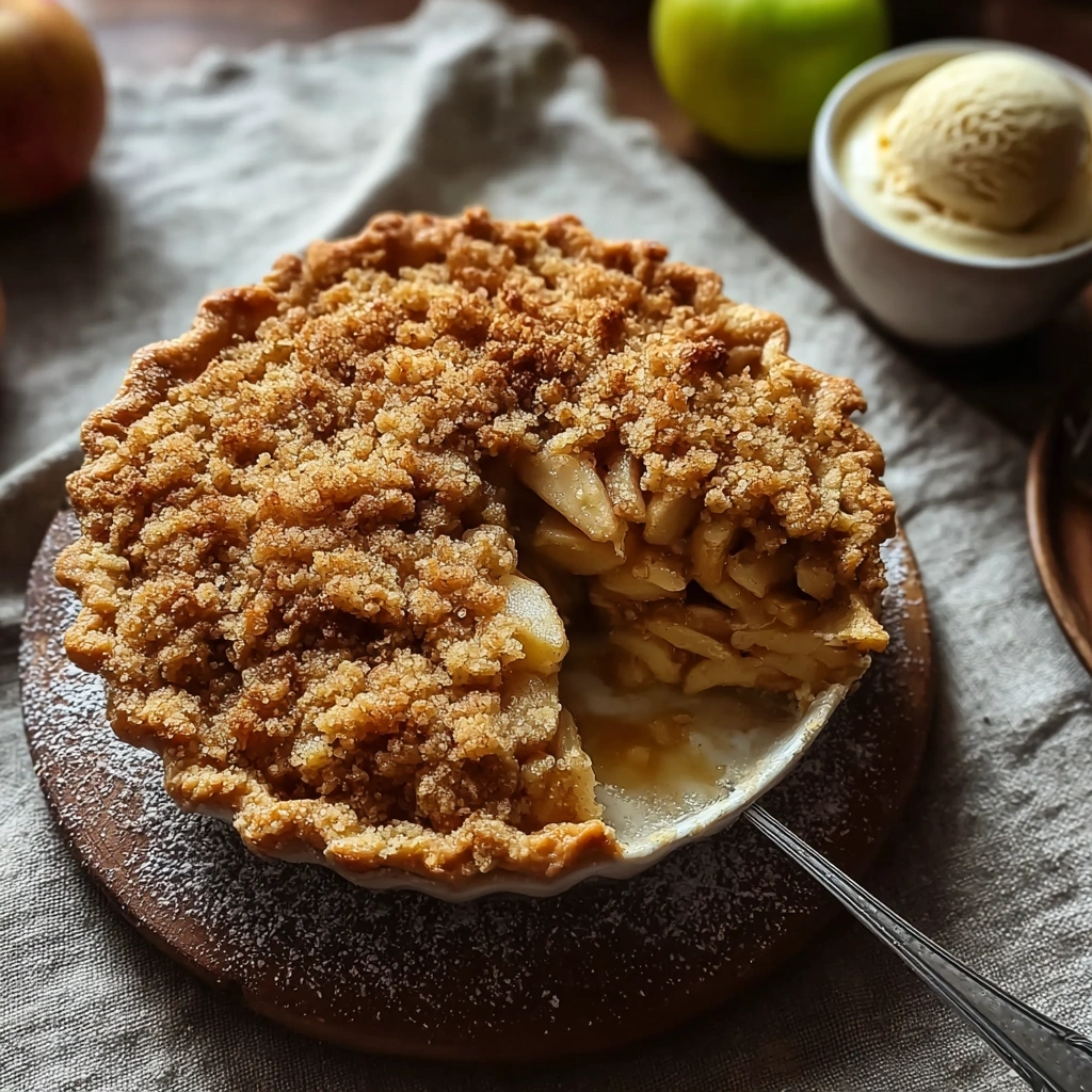 Rustic Dutch Apple Pie with Crumb Topping