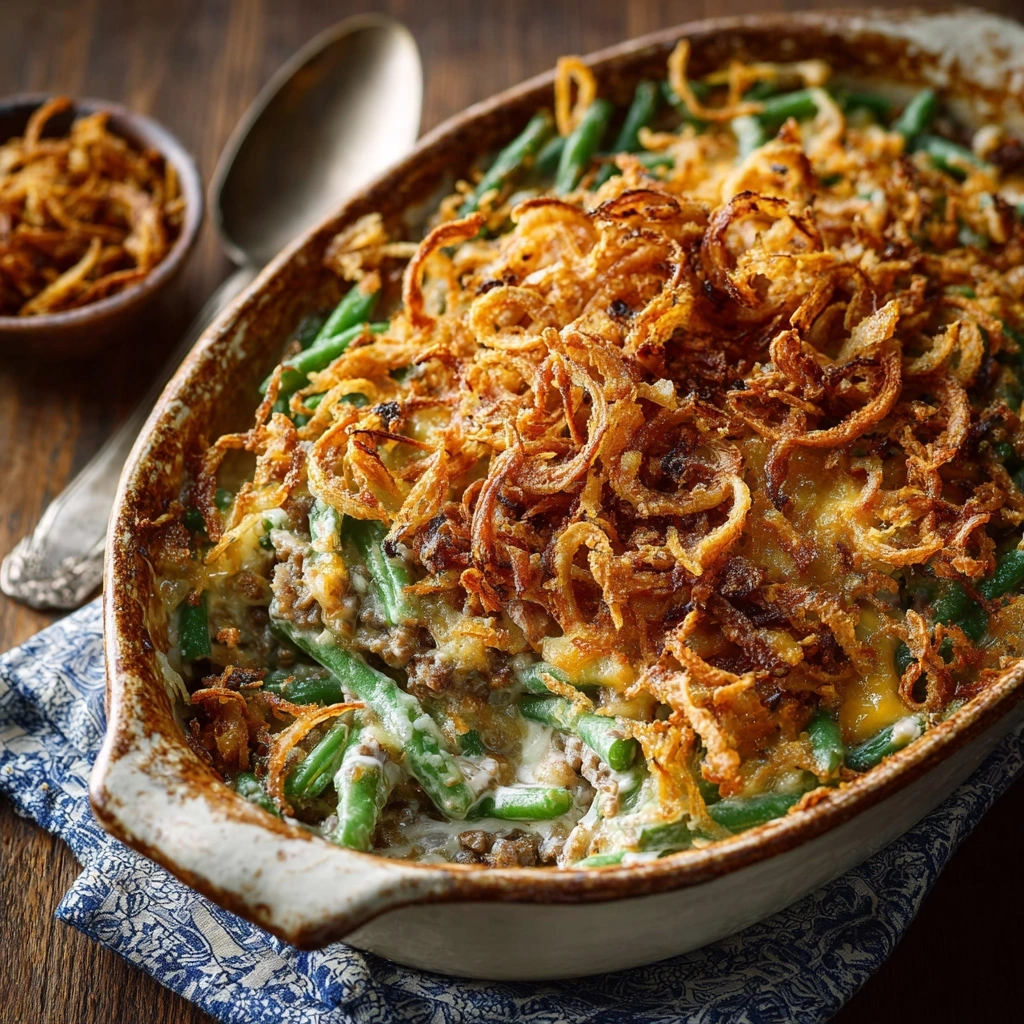 Homestyle Hamburger Green Bean Casserole: Savory & Simple