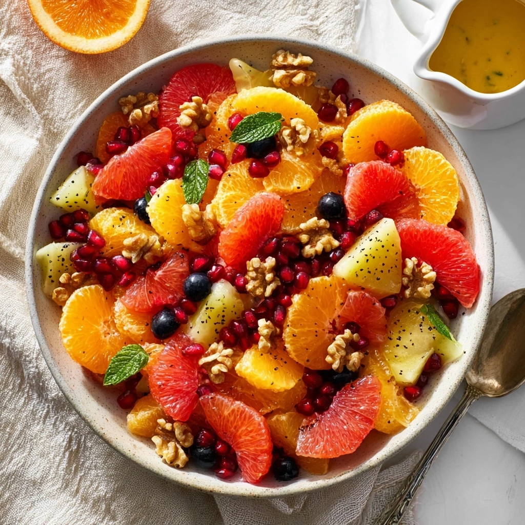 Bright Winter Fruit Salad with Tangy Orange Poppy Seed