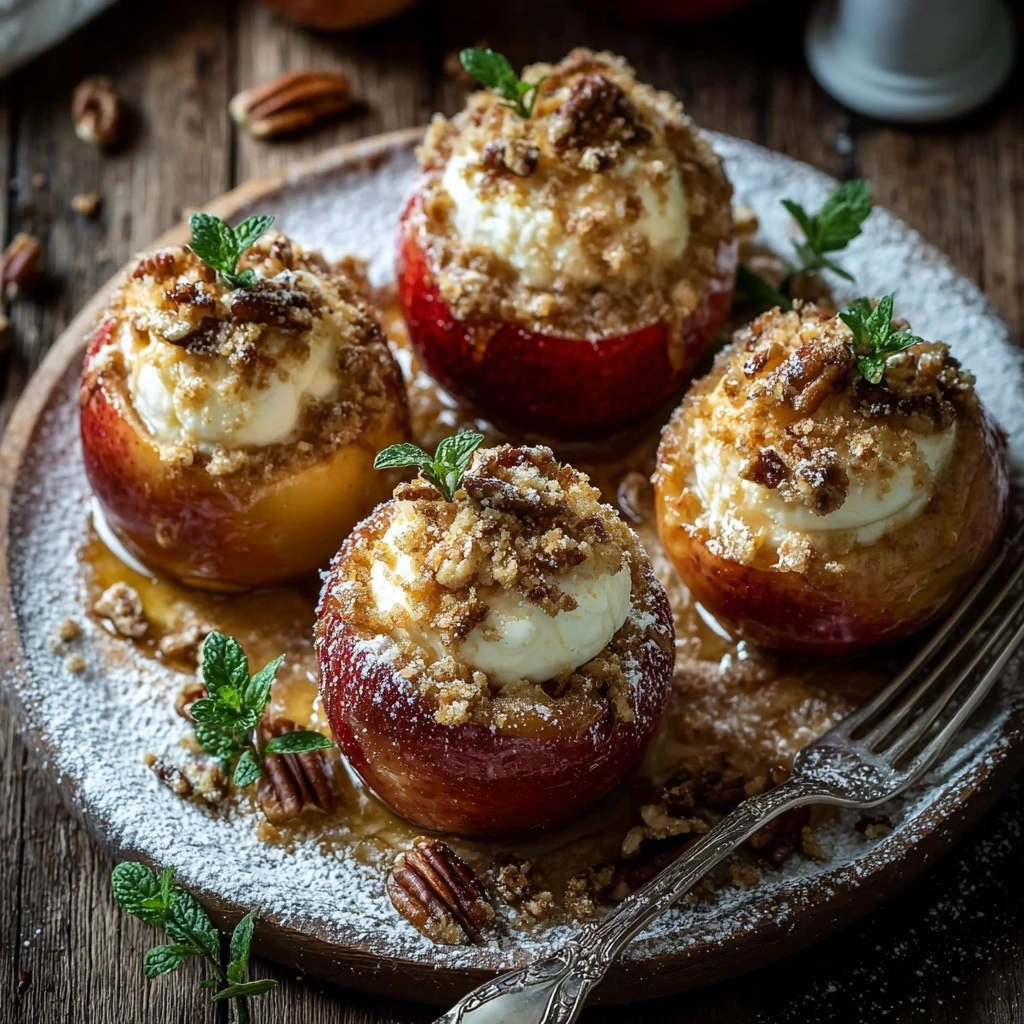 Creamy Cheesecake Stuffed Baked Apples Recipe