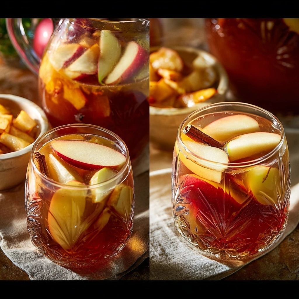 Sweet Caramel Apple Cider Sangria for Fall Nights