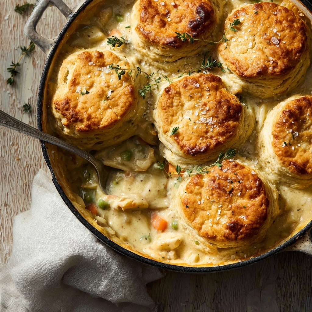 Hearty Chicken Pot Pie with Biscuits Recipe