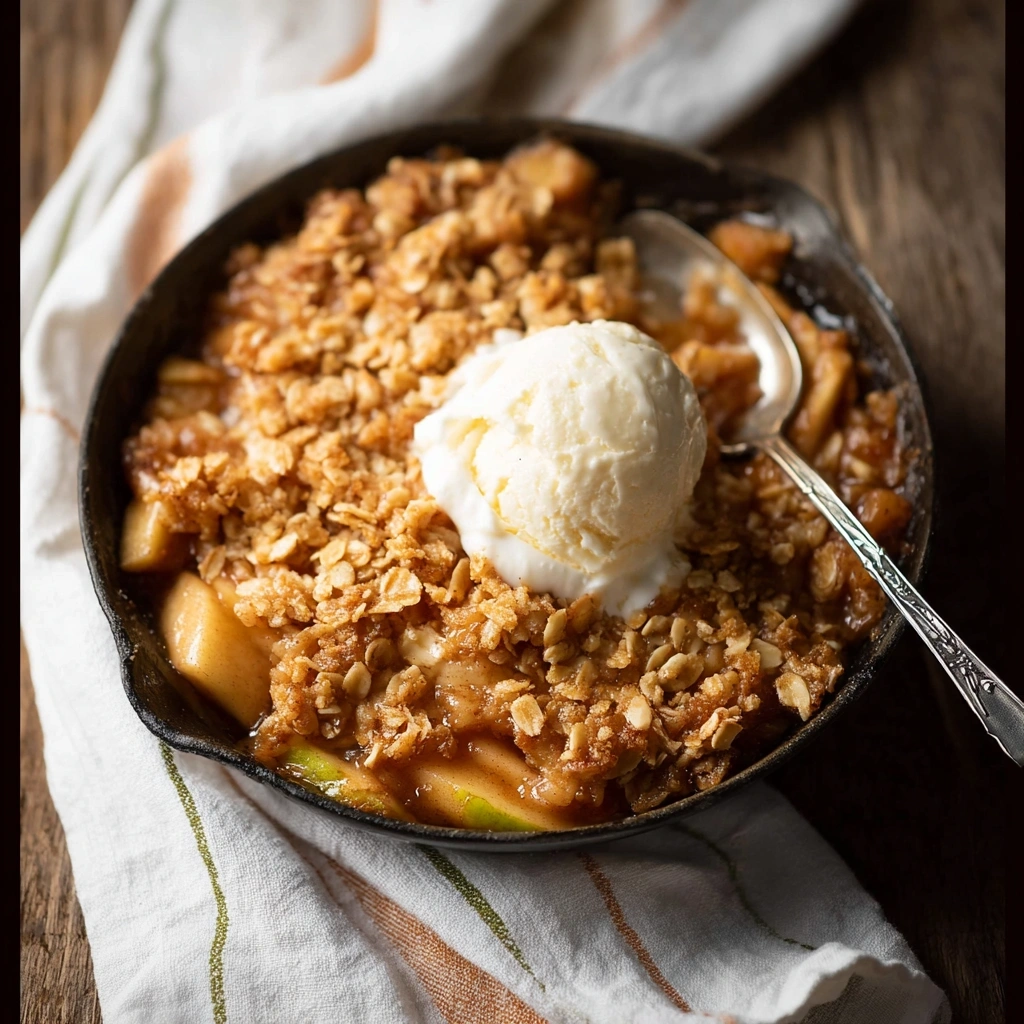 Rustic Apple Crisp Recipe with Spiced Oat Topping