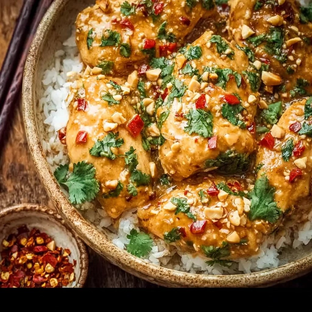 Tender Crockpot Thai Peanut Chicken: Weeknight Flavor