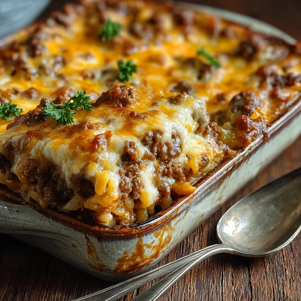 Hearty Cheesy Hamburger Casserole: Easy Dinner