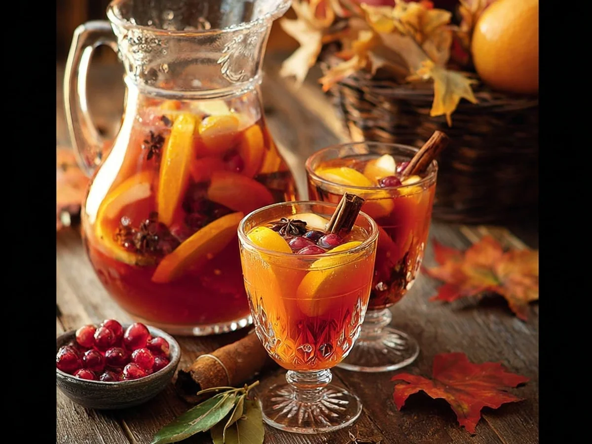 Autumn Apple Cider Sangria with Spice - Featured Image