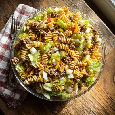 Big Mac Pasta Salad: Tangy, Creamy, & Nostalgic