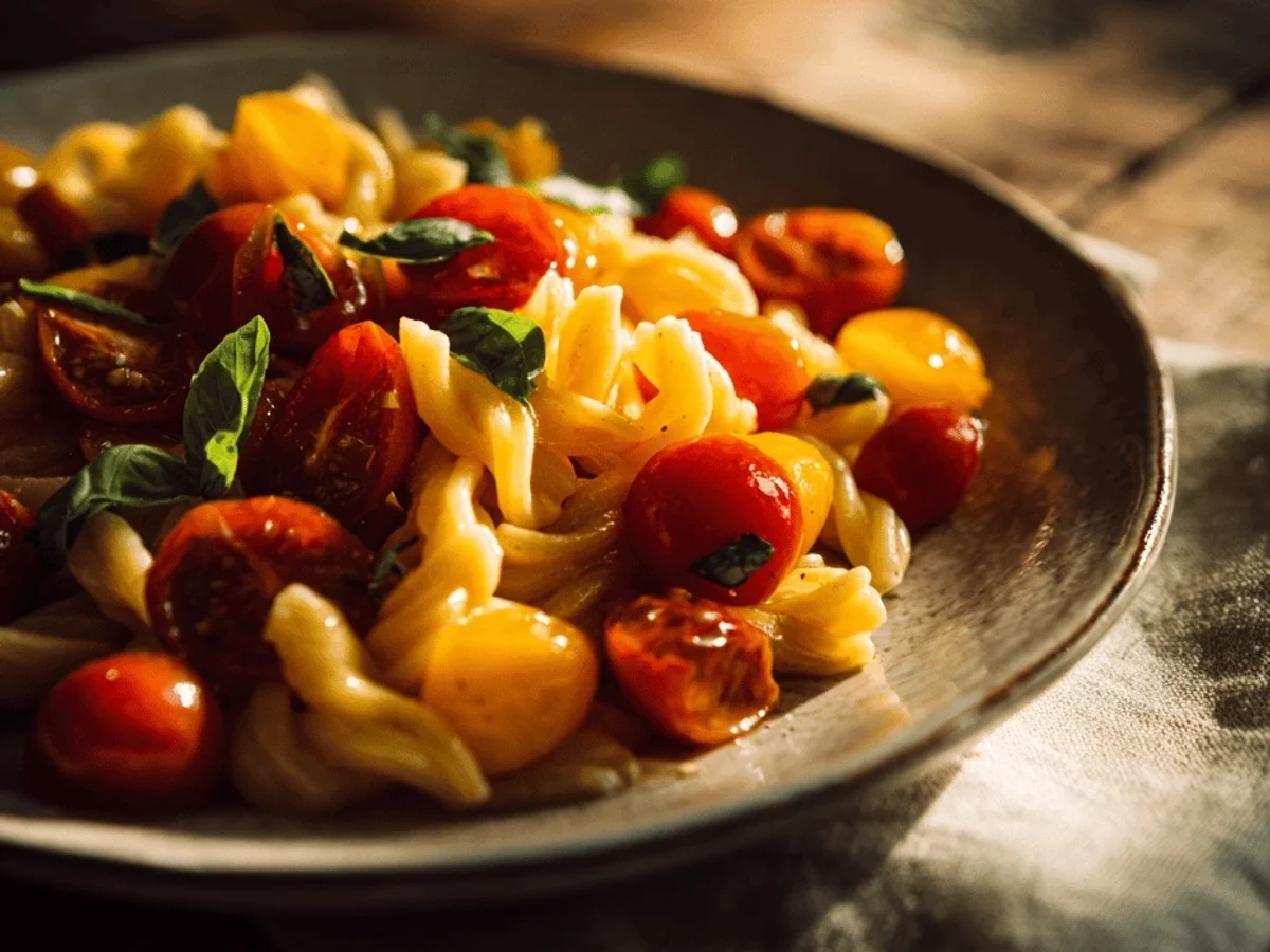 Bright Burst Cherry Tomato Pasta: A Quick Weeknight Meal - Featured Image