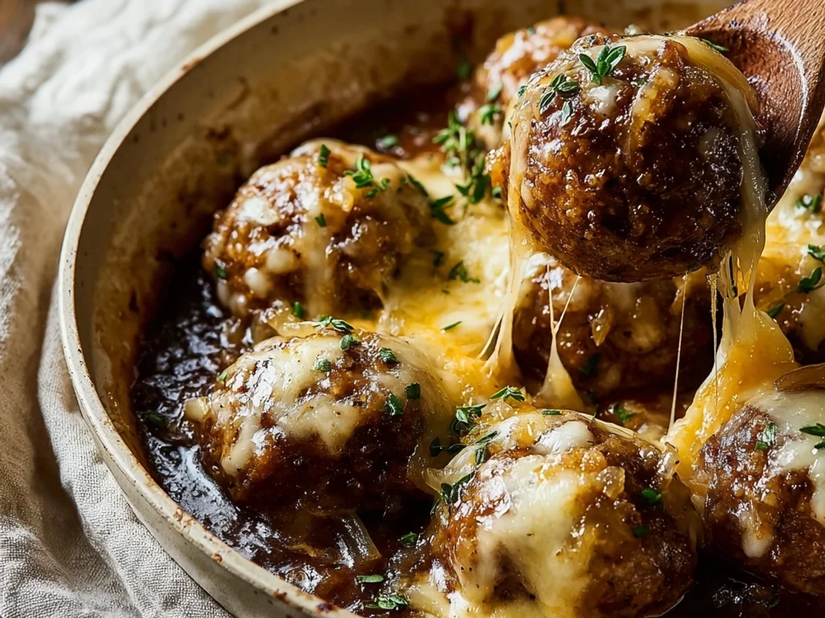 Cheesy French Onion Meatballs: A Hearty Dinner - Featured Image