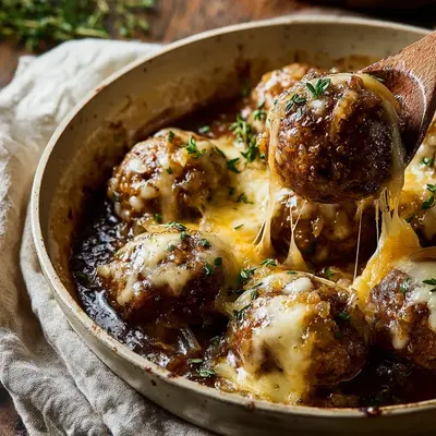 Cheesy French Onion Meatballs: A Hearty Dinner