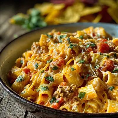 Cheesy Rotel Pasta Fiesta: Quick & Zesty Skillet Meal