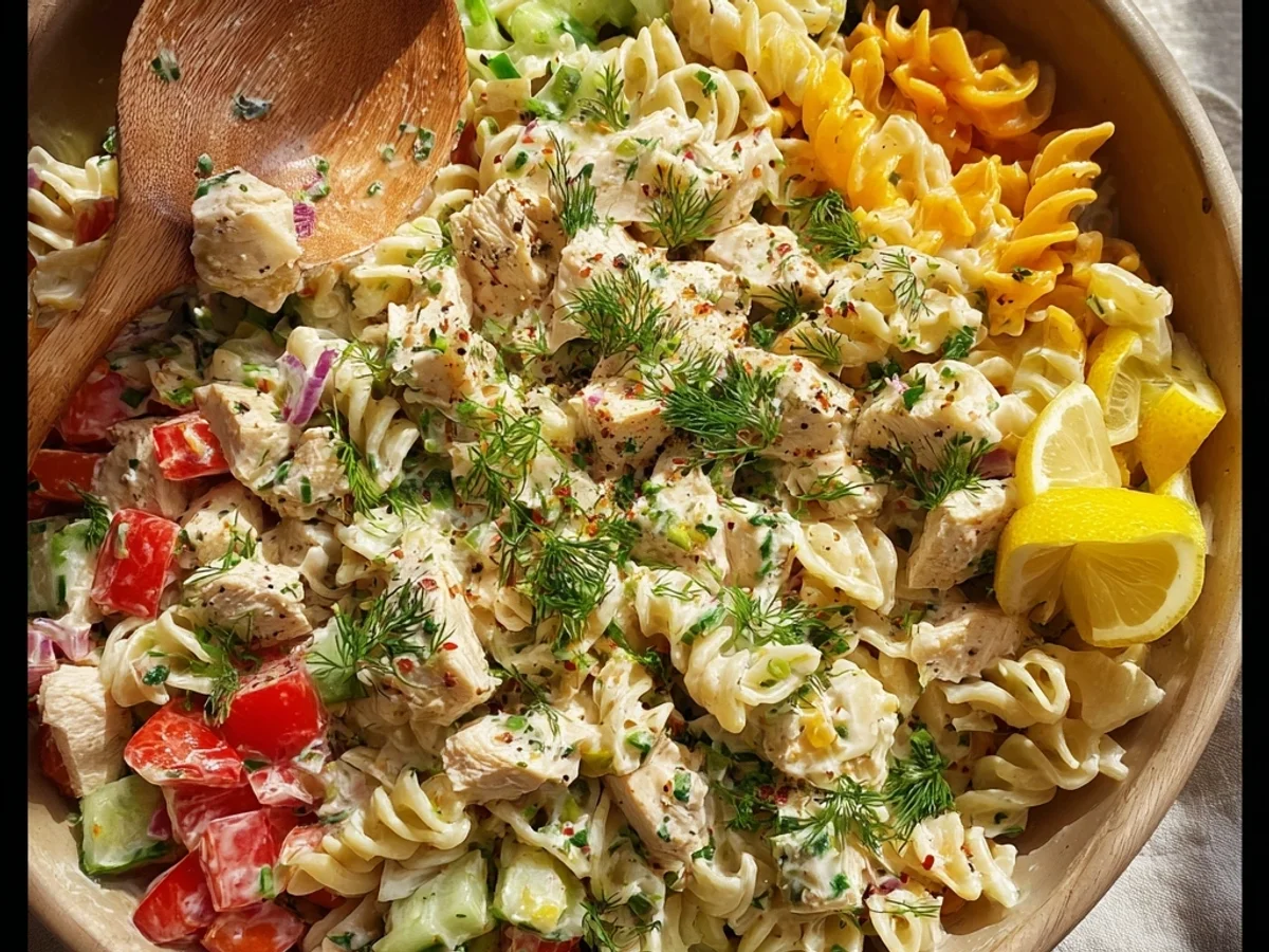 Chicken Pasta Salad Lemon Herb Dressing: Zesty & Light - Featured Image