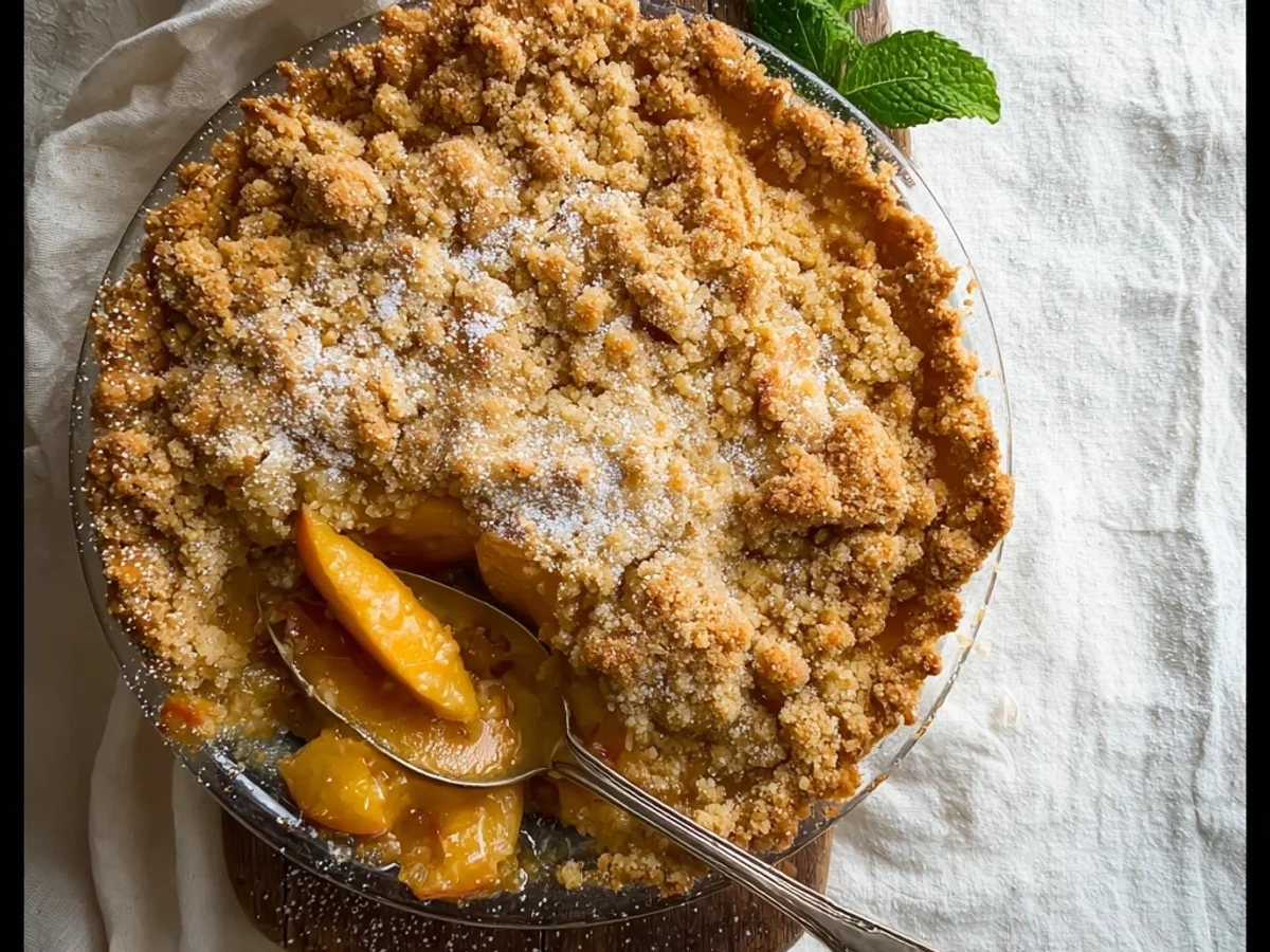Classic Peach Crumble Pie: A Homestyle Summer Treat - Featured Image