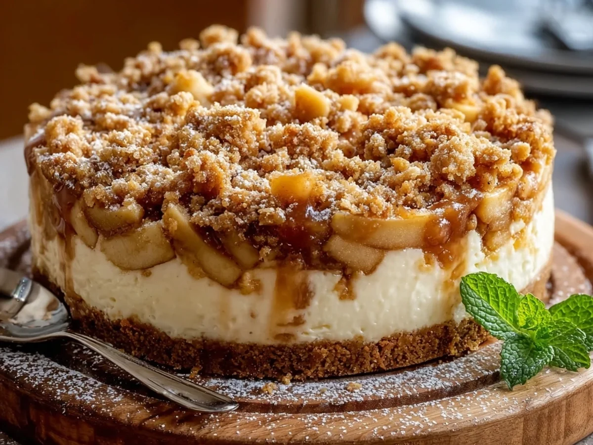 Creamy Apple Crumble Cheesecake: My Fall Favorite - Featured Image