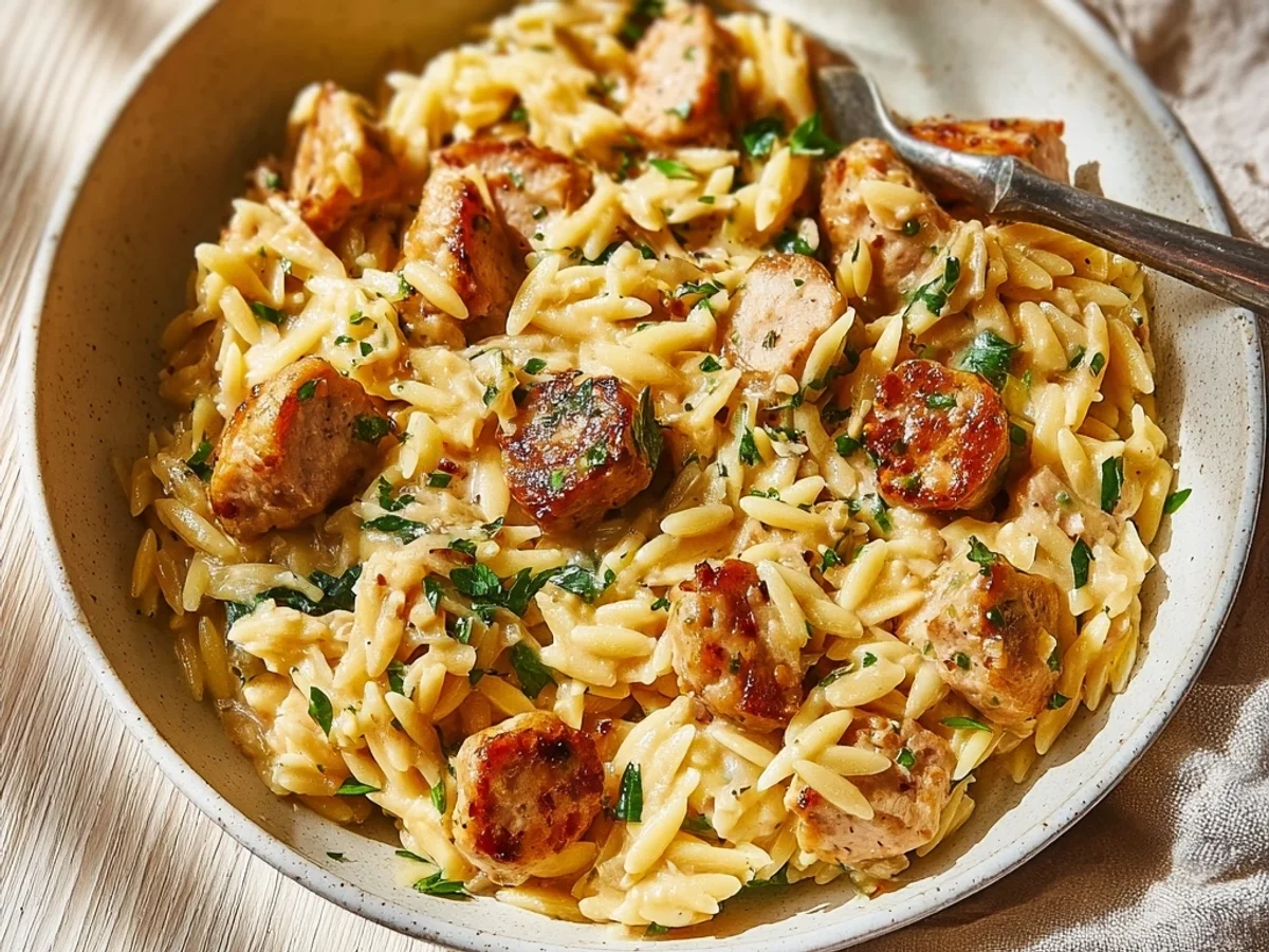 Creamy Chicken Sausage Orzo: My Easy Weeknight One-Pan Meal - Featured Image