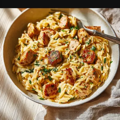 Creamy Chicken Sausage Orzo: My Easy Weeknight One-Pan Meal