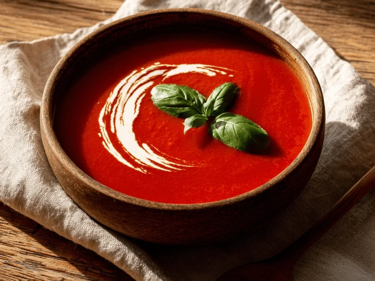 Creamy Garden Fresh Homemade Tomato Soup - Featured Image