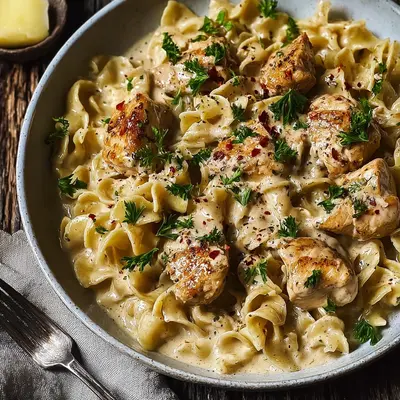 Creamy Garlic Butter Chicken Noodles: A Comfort Bowl