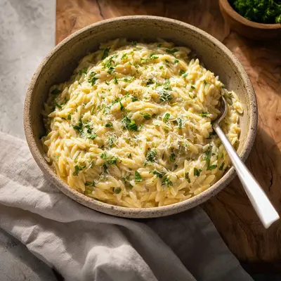Creamy Garlic Parmesan Orzo: A Weeknight Hug