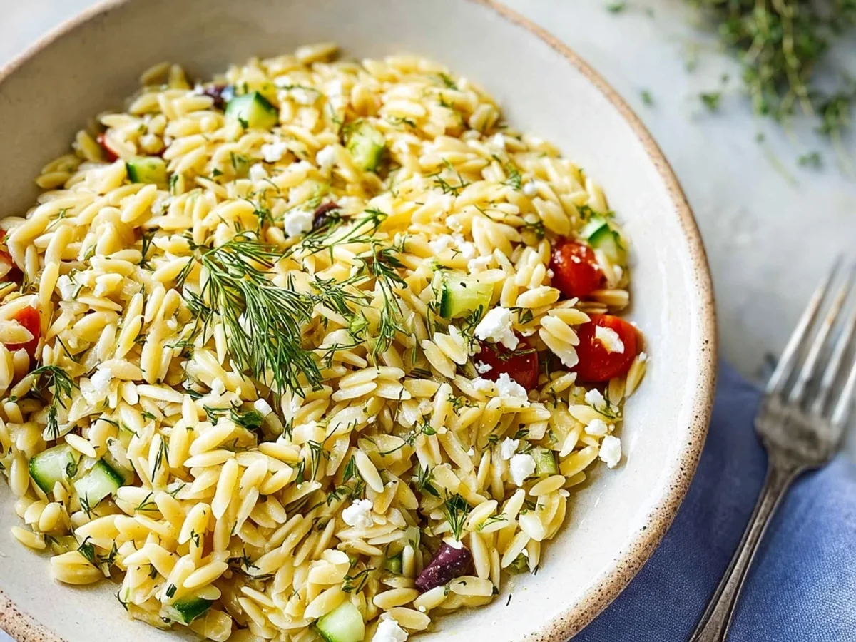 Creamy Greek Orzo Pasta: A Tangy Weeknight Delight - Featured Image