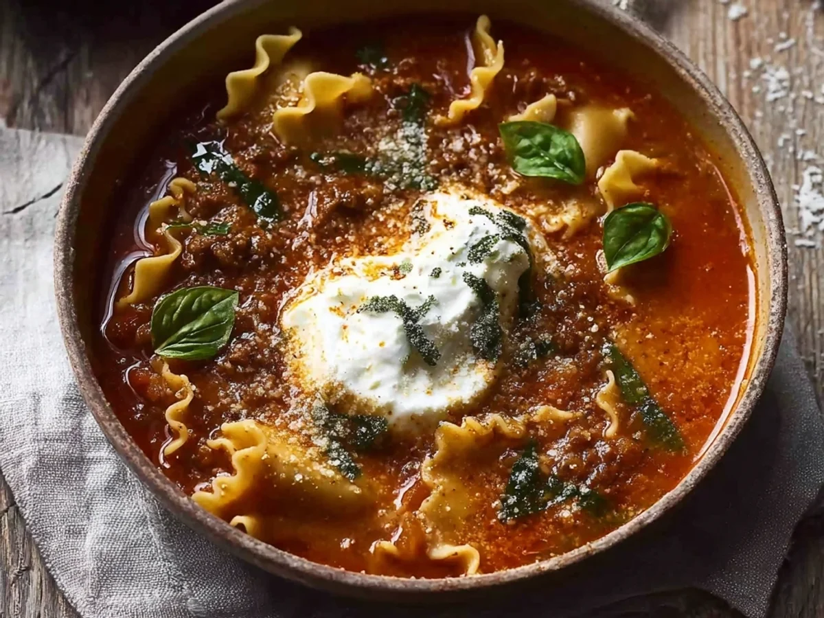 Creamy One Pot Lasagna Soup: Quick & Hearty Dinner - Featured Image
