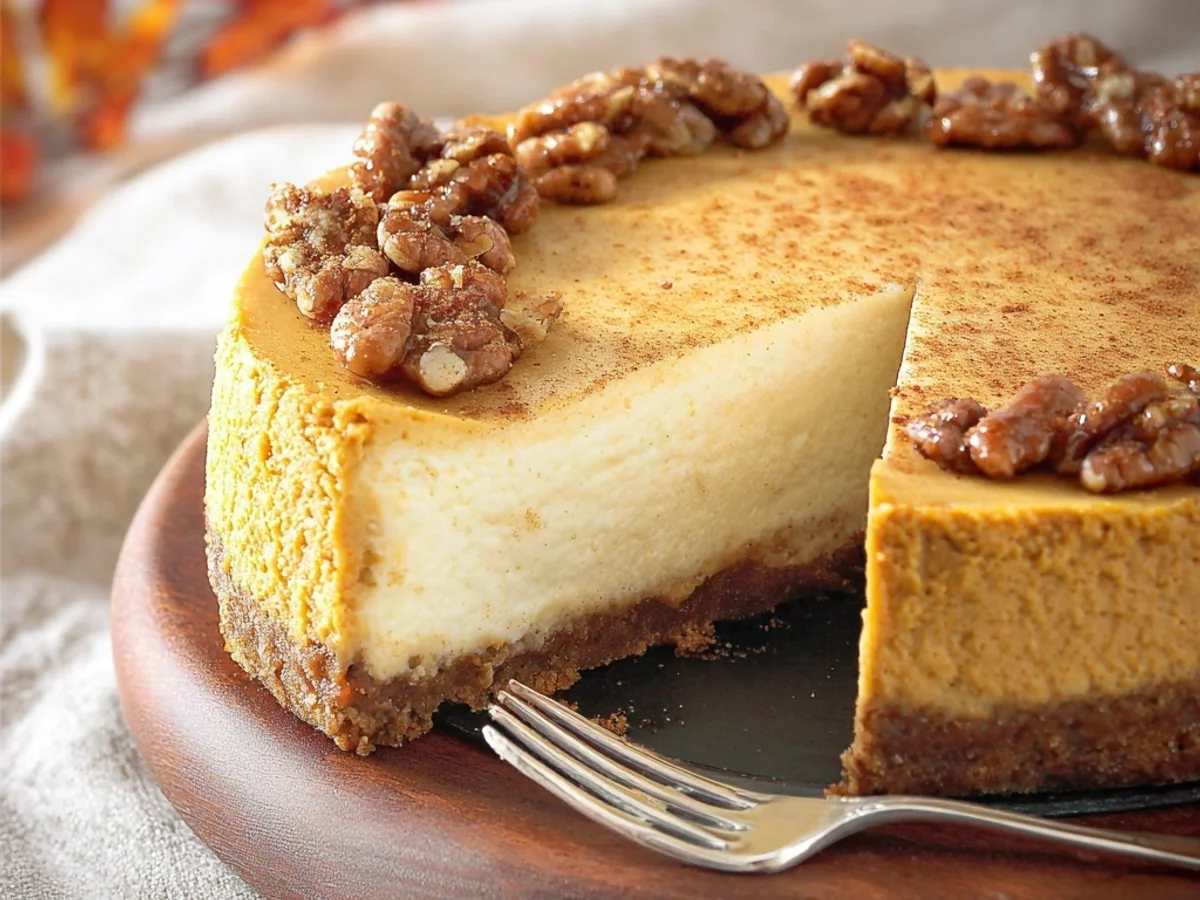 Creamy Pumpkin Cheesecake Recipe: Effortless Fall Dessert - Featured Image
