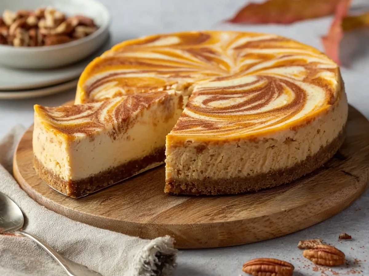 Creamy Pumpkin Swirl Cheesecake: A Fall Favorite - Featured Image
