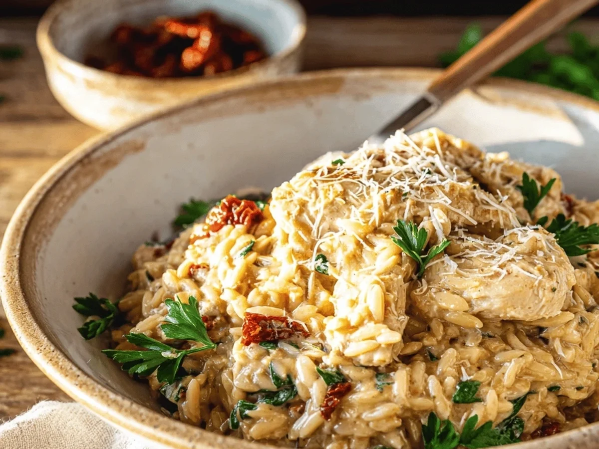 Creamy Tuscan Chicken Orzo: A Weeknight Comfort Dish - Featured Image