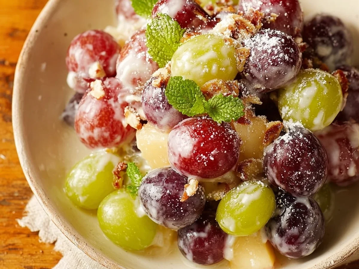 Creamy Vanilla Grape Apple Salad: A Sweet Crunch Delight - Featured Image