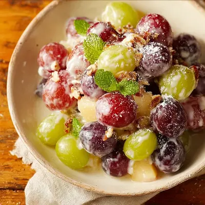 Creamy Vanilla Grape Apple Salad: A Sweet Crunch Delight