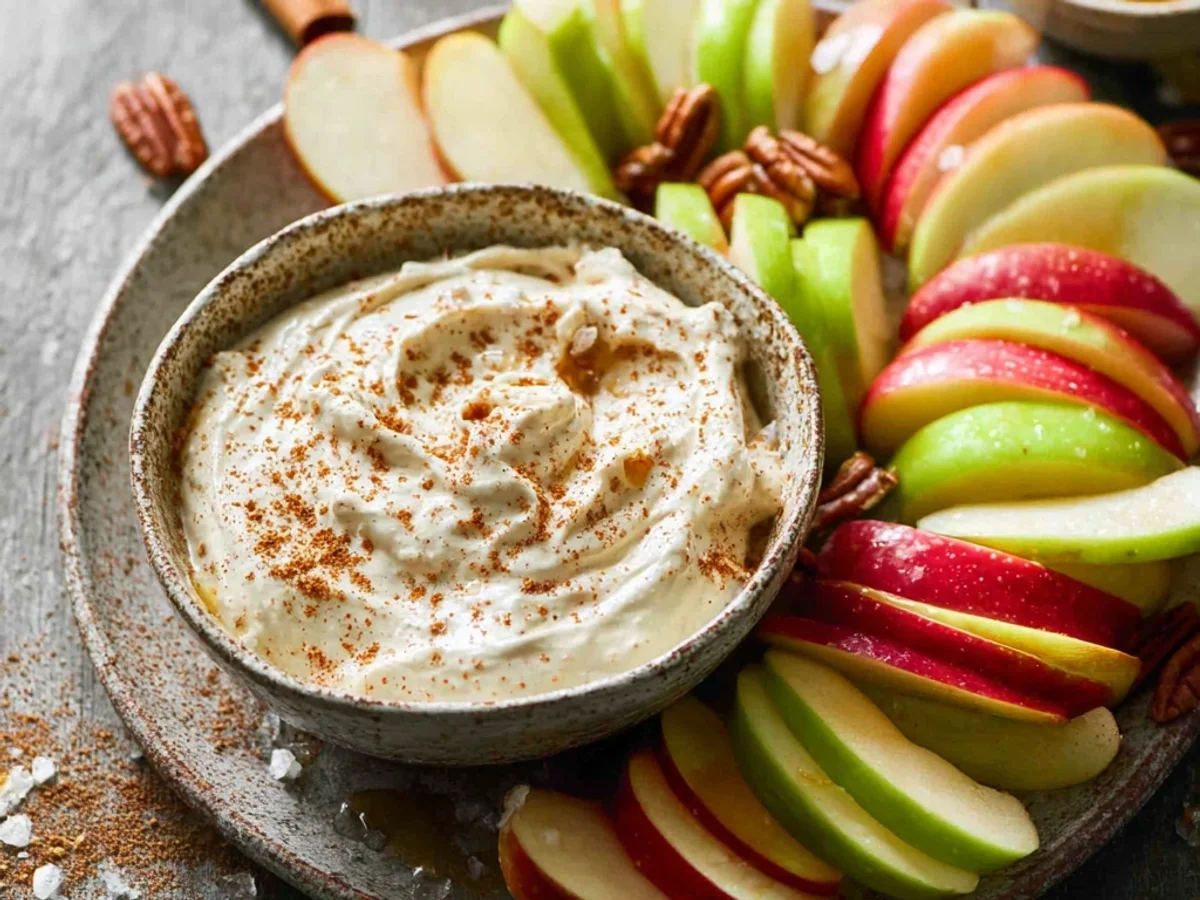 Creamy Whipped Caramel Apple Dip for Fall - Featured Image