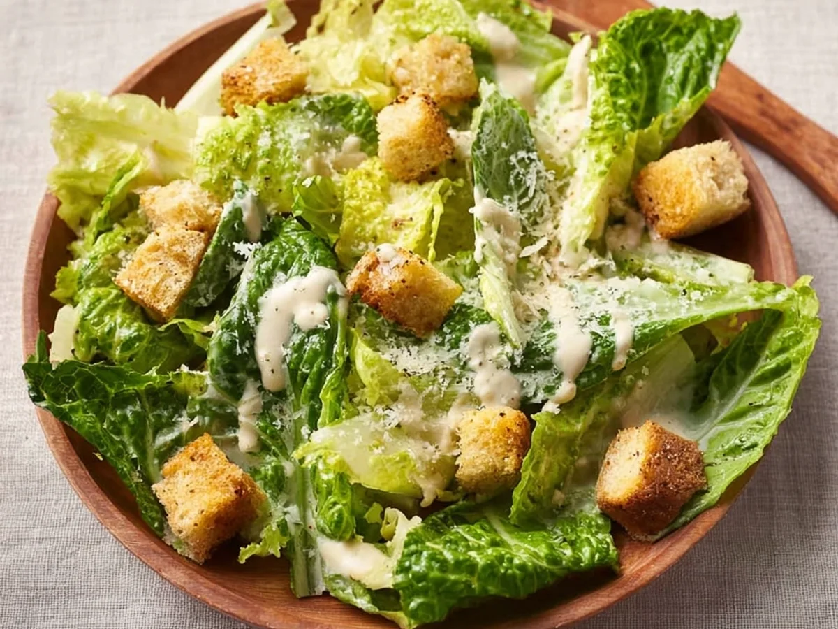 Crisp Classic Caesar Salad with Tangy Dressing - Featured Image