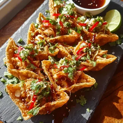 Crispy Chicken Wonton Tacos: Quick & Flavorful Bites