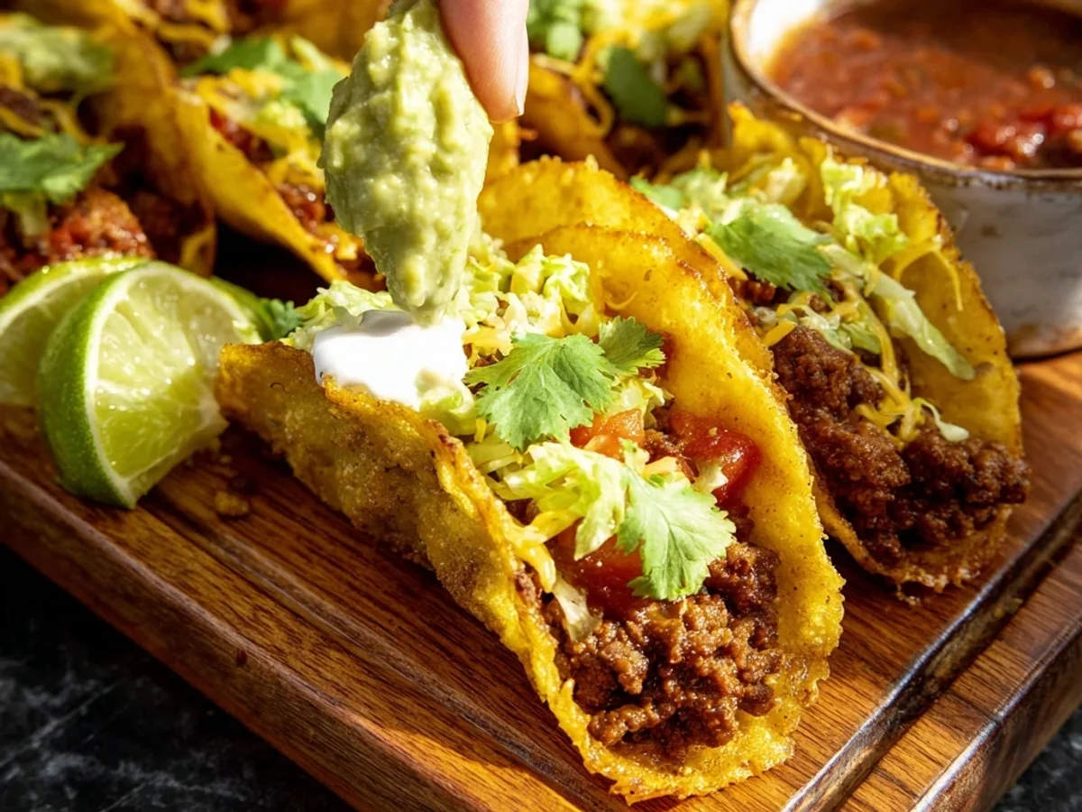 Crispy Ground Beef Tacos Recipe: My Weeknight Crunch - Featured Image