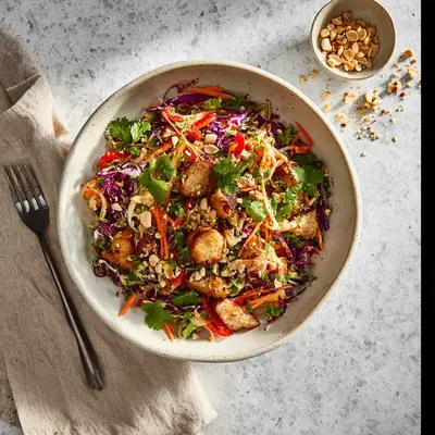 Crispy Peanut Chicken Crunch Salad: My Speedy Weeknight Fix