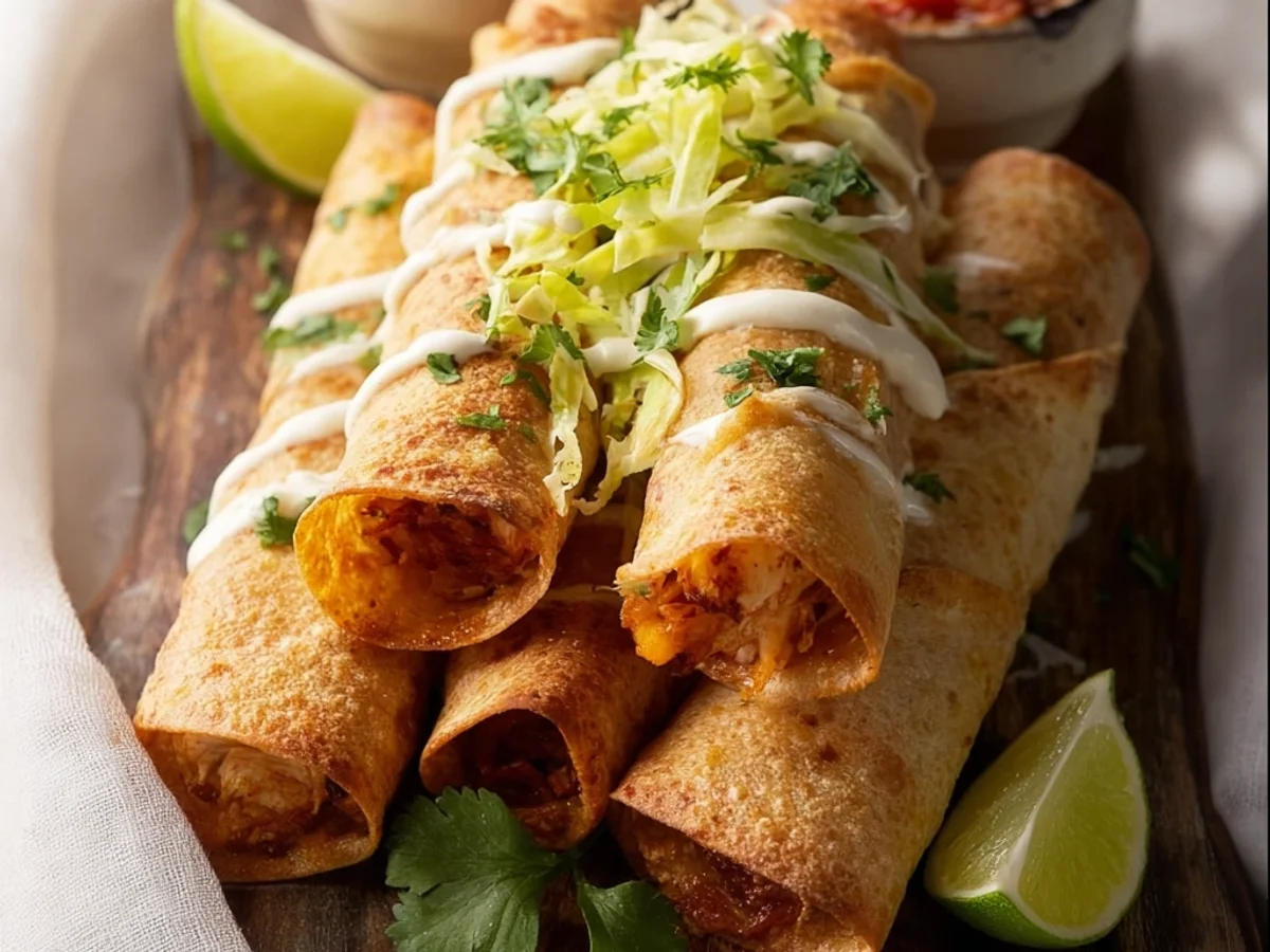 Crispy Quick Easy Chicken Flautas Recipe for Weeknights - Featured Image