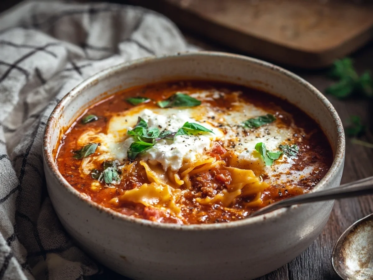 Delicious Lasagna Soup Recipe: A Hearty Bowlful - Featured Image