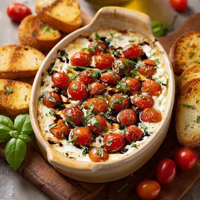 Easy Caprese Dip: Fresh Basil & Tomato Delight