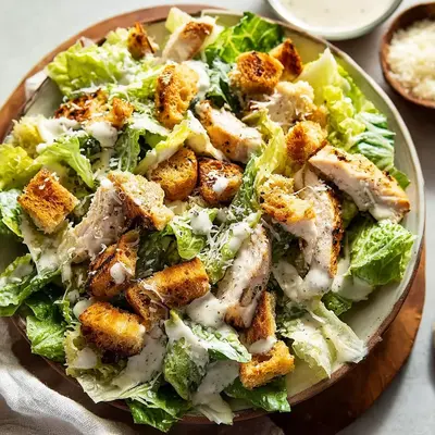 Easy Chicken Caesar Salad: Quick & Tangy Dinner